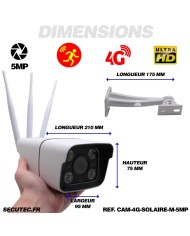 Kit vidéosurveillance 24h sur 24h caméra 4G 5 Mpx solaire autonome waterproof 128 Go