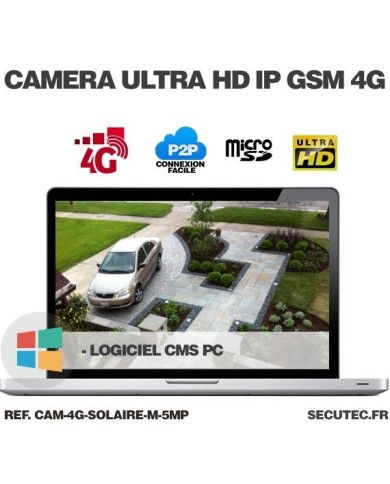 Kit vidéosurveillance 24h sur 24h caméra 4G 5 Mpx solaire autonome waterproof 128 Go Kit vidéosurveillance 24h sur 24h caméra 4G 5 Mpx solaire autonome waterproof 128 Go
