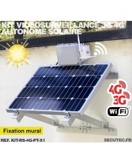 Kit vidéosurveillance 3G 4G autonome solaire avec une caméra pilotable solaire WiFi HD 1080P 64 Go
