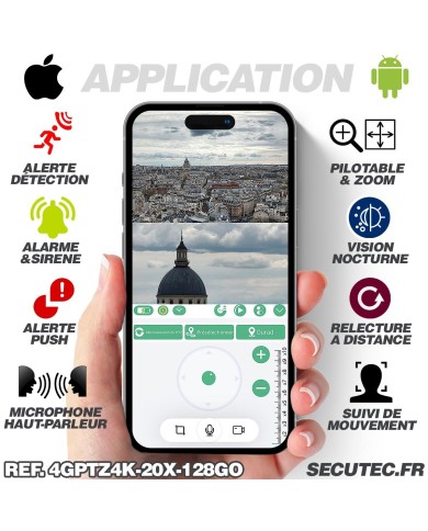 Double caméra pilotable solaire 4G Ultra HD 4K waterproof Zoom X10 autotracking IR détection de mouvement avec alarme et sirène Double caméra pilotable solaire 4G Ultra HD 4K waterproof Zoom X10 autotracking IR détection de mouvement avec alarme et sirène