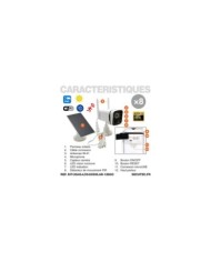 Kit vidéosurveillance 8 caméras solaires UHD 2K Wifi un écran LCD 10,1 récepteur enregistreur microSD 128 Go routeur 3G 4G WiFi