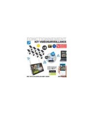 Kit vidéosurveillance 8 caméras solaires UHD 2K Wifi un écran LCD 10.1 récepteur enregistreur microSD 128 Go