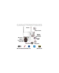 Kit vidéosurveillance 3G4G 4 caméras solaires pilotable PIR UHD écran LCD 10.1 enregistreur 1To routeur 3G4G WiFi