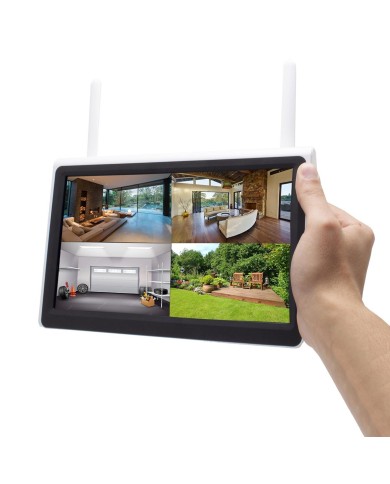 Kit vidéosurveillance 3G 4G avec 4 caméras solaires HD Wifi et un écran LCD 10,1 récepteur enregistreur microSD 128 Go avec rout Kit vidéosurveillance 3G 4G avec 4 caméras solaires HD Wifi et un écran LCD 10,1 récepteur enregistreur microSD 128 Go avec rout