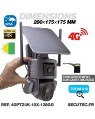 Double caméra pilotable solaire 4G Ultra HD 4K waterproof Zoom X10 autotracking IR détection de mouvement avec alarme et sirène Double caméra pilotable solaire 4G Ultra HD 4K waterproof Zoom X10 autotracking IR détection de mouvement avec alarme et sirène