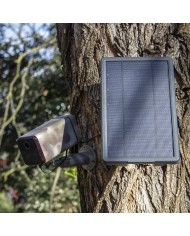 Caméra camouflage autonome solaire connexion 4G ou WiFi enregistrement HD 1080P détection PIR serveur cloud ou MicroSDHC 128 Go