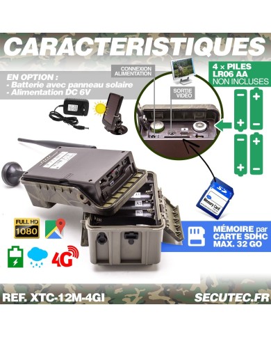 Caméra de chasse HD 1080P IR invisible GPS GSM 4G Caméra de chasse HD 1080P IR invisible GPS GSM 4G