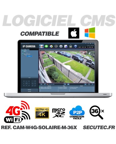 Kit vidéosurveillance 24h sur 24h caméra 4G 4K pilotable solaire Zoom X36 autonome waterproof 128Go Kit vidéosurveillance 24h sur 24h caméra 4G 4K pilotable solaire Zoom X36 autonome waterproof 128Go