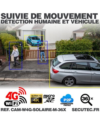 Kit vidéosurveillance 24h sur 24h caméra 4G 4K pilotable solaire Zoom X36 autonome waterproof 128Go Kit vidéosurveillance 24h sur 24h caméra 4G 4K pilotable solaire Zoom X36 autonome waterproof 128Go