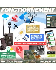 Caméra de chasse HD 1080P IR invisible GPS GSM 4G cloud video et photo