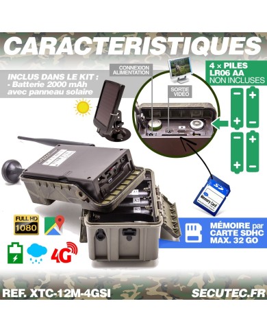 Caméra de chasse HD 1080P IR invisible GPS GSM 4G cloud video et photo Caméra de chasse HD 1080P IR invisible GPS GSM 4G cloud video et photo