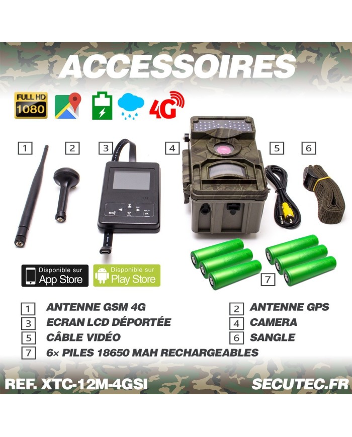 Caméra de chasse HD 1080P IR invisible GPS GSM 4G cloud video et photo