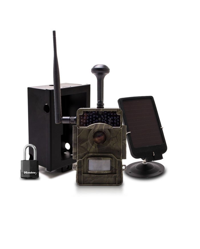 Caméra de chasse solaire box HD 1080P IR invisible GPS GSM 4G alerte