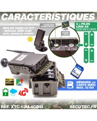 Caméra de chasse solaire box HD 1080P IR invisible GPS GSM 4G alerte