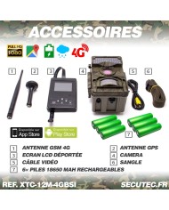 Caméra de chasse solaire box HD 1080P IR invisible GPS GSM 4G alerte