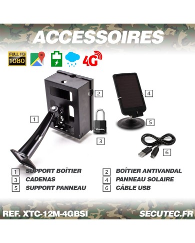 Caméra de chasse solaire box HD 1080P IR invisible GPS GSM 4G alerte Caméra de chasse solaire box HD 1080P IR invisible GPS GSM 4G alerte