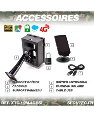 Caméra de chasse solaire box HD 1080P IR invisible GPS GSM 4G alerte