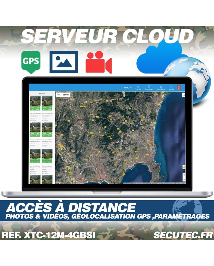 Caméra de chasse solaire box HD 1080P IR invisible GPS GSM 4G alerte