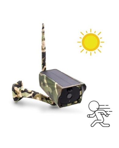 Caméra solaire IP Wi-Fi extérieure HD 1080P, détecteur de mouvement PIR, vision nocturne et Notifications Push, 32 Go Caméra solaire IP Wi-Fi extérieure HD 1080P, détecteur de mouvement PIR, vision nocturne et Notifications Push, 32 Go