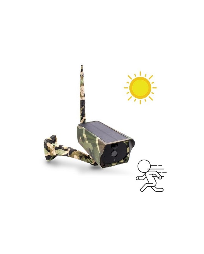Caméra solaire IP Wi-Fi extérieure HD 1080P, détecteur de mouvement PIR, vision nocturne et Notifications Push, 32 Go Caméra solaire IP Wi-Fi extérieure HD 1080P, détecteur de mouvement PIR, vision nocturne et Notifications Push, 32 Go