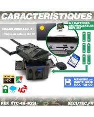 Caméra de chasse 4G UHD 4K IR invisible GPS avec panneau solaire Caméra de chasse 4G UHD 4K IR invisible GPS avec panneau solaire