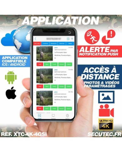 Caméra de chasse 4G UHD 4K IR invisible GPS avec panneau solaire Caméra de chasse 4G UHD 4K IR invisible GPS avec panneau solaire