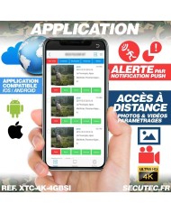 Caméra de chasse 4G Ultra HD 4K IR invisible GPS avec box anti-vandale et panneau solaire