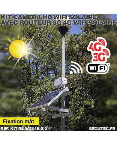 Kit vidéosurveillance 4G autonome solaire avec une camera solaire wifi ultra grand angle double objectifs UHD 4K 8MP sirène Kit vidéosurveillance 4G autonome solaire avec une camera solaire wifi ultra grand angle double objectifs UHD 4K 8MP sirène