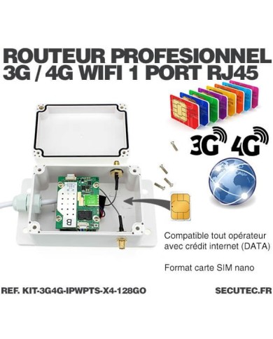 Kit de 4 cameras pilotables solaires WiFi UHD 2K 4MP avec routeur 3G/4G detection humaine 128Go Kit de 4 cameras pilotables solaires WiFi UHD 2K 4MP avec routeur 3G/4G detection humaine 128Go