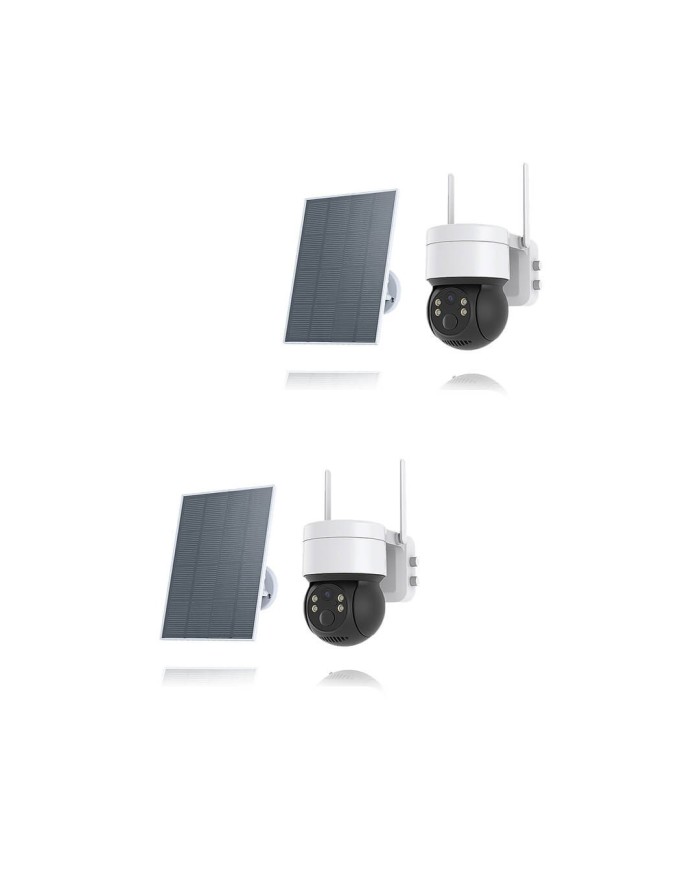 Kit de 2 caméras pilotable solaires WiFi UHD 2K 4MP infrarouge detection humaine 128Go