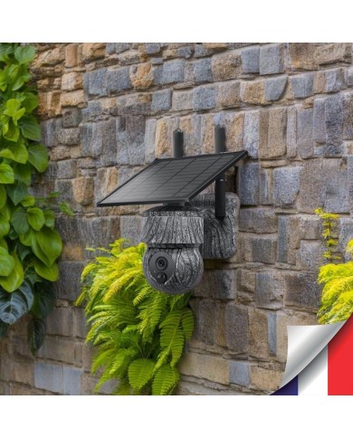 Caméra camouflage pilotable solaire WiFi UHD 2K 4Mpx alerte sirène waterproof infrarouge détection de mouvement 128Go (inclus) Caméra camouflage pilotable solaire WiFi UHD 2K 4Mpx alerte sirène waterproof infrarouge détection de mouvement 128Go (inclus)
