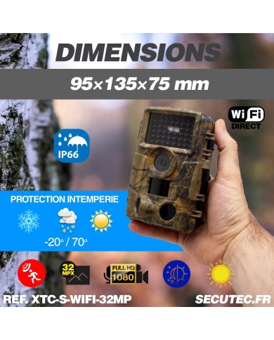 Camera de chasse autonome solaire photo 32 Mpx vidéo audio Full HD vision nocturne invisible étanche IP66 avec connexion Wi-Fi d Camera de chasse autonome solaire photo 32 Mpx vidéo audio Full HD vision nocturne invisible étanche IP66 avec connexion Wi-Fi d