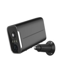 Caméra WiFi noire 2K infrarouge invisible batterie ultra longue autonomie détection de mouvement et humaine 128Go