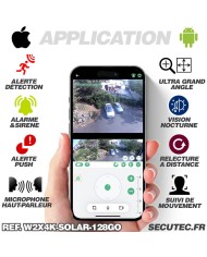 Caméra solaire WiFi Ultra grand angle double objectifs UHD 4K 8MP détection de mouvement avec alerte sirène waterproof 128Go Caméra solaire WiFi Ultra grand angle double objectifs UHD 4K 8MP détection de mouvement avec alerte sirène waterproof 128Go