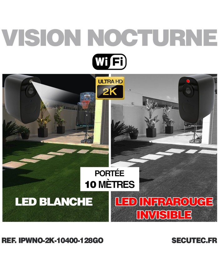 Caméra 4G noire 2K infrarouge invisible batterie très longue autonomie detection humaine et mouvement 128Go Caméra 4G noire 2K infrarouge invisible batterie très longue autonomie detection humaine et mouvement 128Go