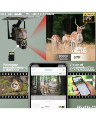 Caméra camouflage pilotable solaire 4G Ultra HD 2K alerte détection humaine AI Caméra camouflage pilotable solaire 4G Ultra HD 2K alerte détection humaine AI