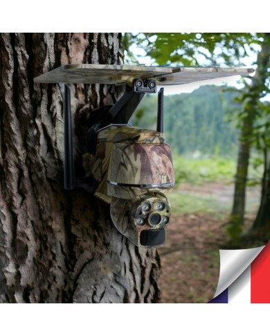 Caméra camouflage pilotable solaire WiFi Ultra HD 2K alerte détection humaine AI Caméra camouflage pilotable solaire WiFi Ultra HD 2K alerte détection humaine AI