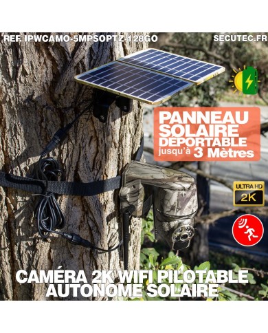 Caméra camouflage pilotable solaire WiFi Ultra HD 2K alerte détection humaine AI Caméra camouflage pilotable solaire WiFi Ultra HD 2K alerte détection humaine AI
