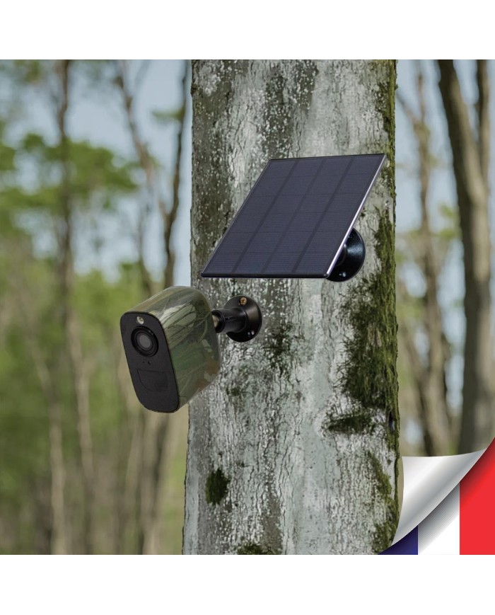Caméra camouflage solaire WiFi 2K IR invisible très longue autonomie détection de mouvement et humaine 128Go Caméra camouflage solaire WiFi 2K IR invisible très longue autonomie détection de mouvement et humaine 128Go