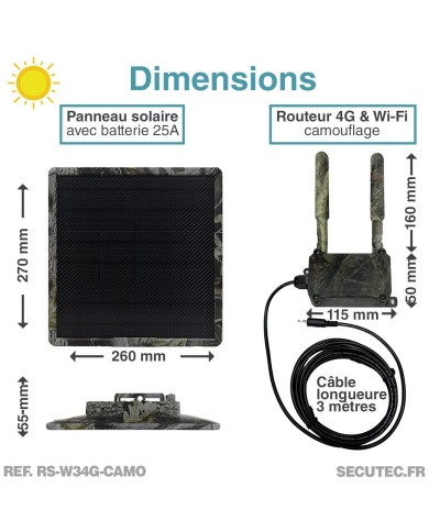 Routeur 3G 4G WiFi autonome solaire batterie couleur camouflage Routeur 3G 4G WiFi autonome solaire batterie couleur camouflage