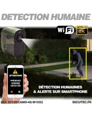 Kit vidéosurveillance 3G 4G autonome solaire camouflage avec 2 caméras
