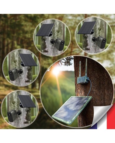 Kit vidéosurveillance 3G 4G autonome solaire camouflage avec 3 caméras Kit vidéosurveillance 3G 4G autonome solaire camouflage avec 3 caméras