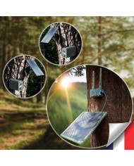 Kit vidéosurveillance camouflage 3G 4G autonome 2 caméras ultra longue autonomie solaires WIFI UHD 2K 128Go