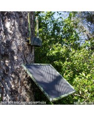 Kit vidéosurveillance camouflage 3G 4G autonome 4 caméras pilotables solaires WIFI 2K
