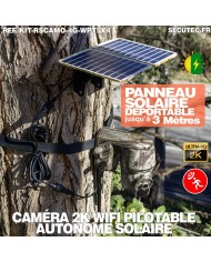 Kit vidéosurveillance camouflage 4G autonome 4 caméras ptz solaires