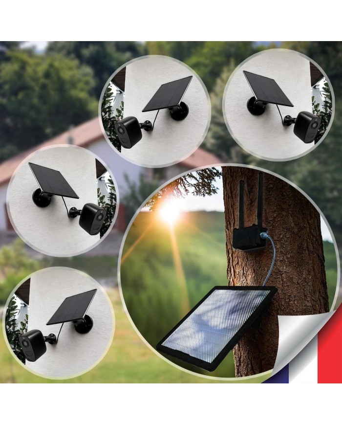Kit vidéosurveillance 3G 4G autonome 4 caméras solaires WIFI 4MP