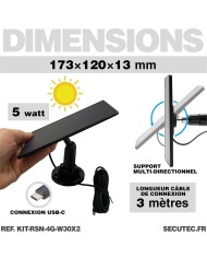 Kit vidéosurveillance 3G 4G autonome 2 caméras solaires WIFI UHD 2K