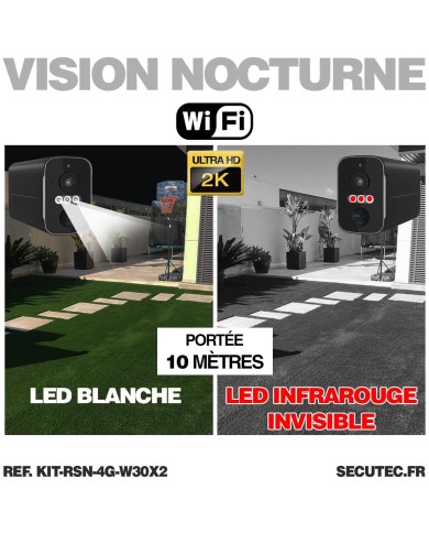 Kit vidéosurveillance 3G 4G autonome 2 caméras solaires WIFI UHD 2K Kit vidéosurveillance 3G 4G autonome 2 caméras solaires WIFI UHD 2K