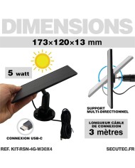 Kit vidéosurveillance 3G 4G autonome 4 caméras solaires WIFI UHD 2K