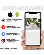 Kit vidéosurveillance 3G 4G autonome 4 caméras solaires WIFI UHD 2K